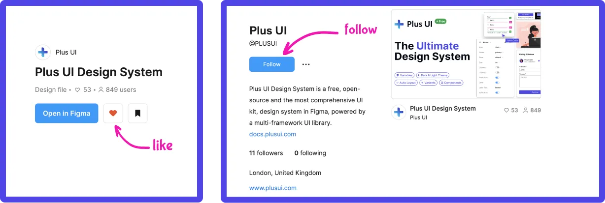 Plus UI Design System on Figma