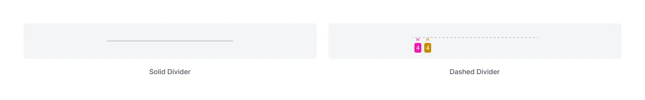 Divider - layout spacing