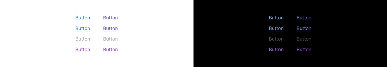 dark and light mode of button component