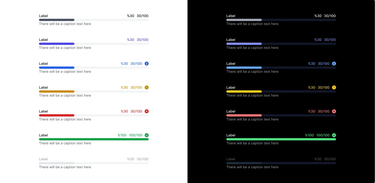 Progress - light & dark mode