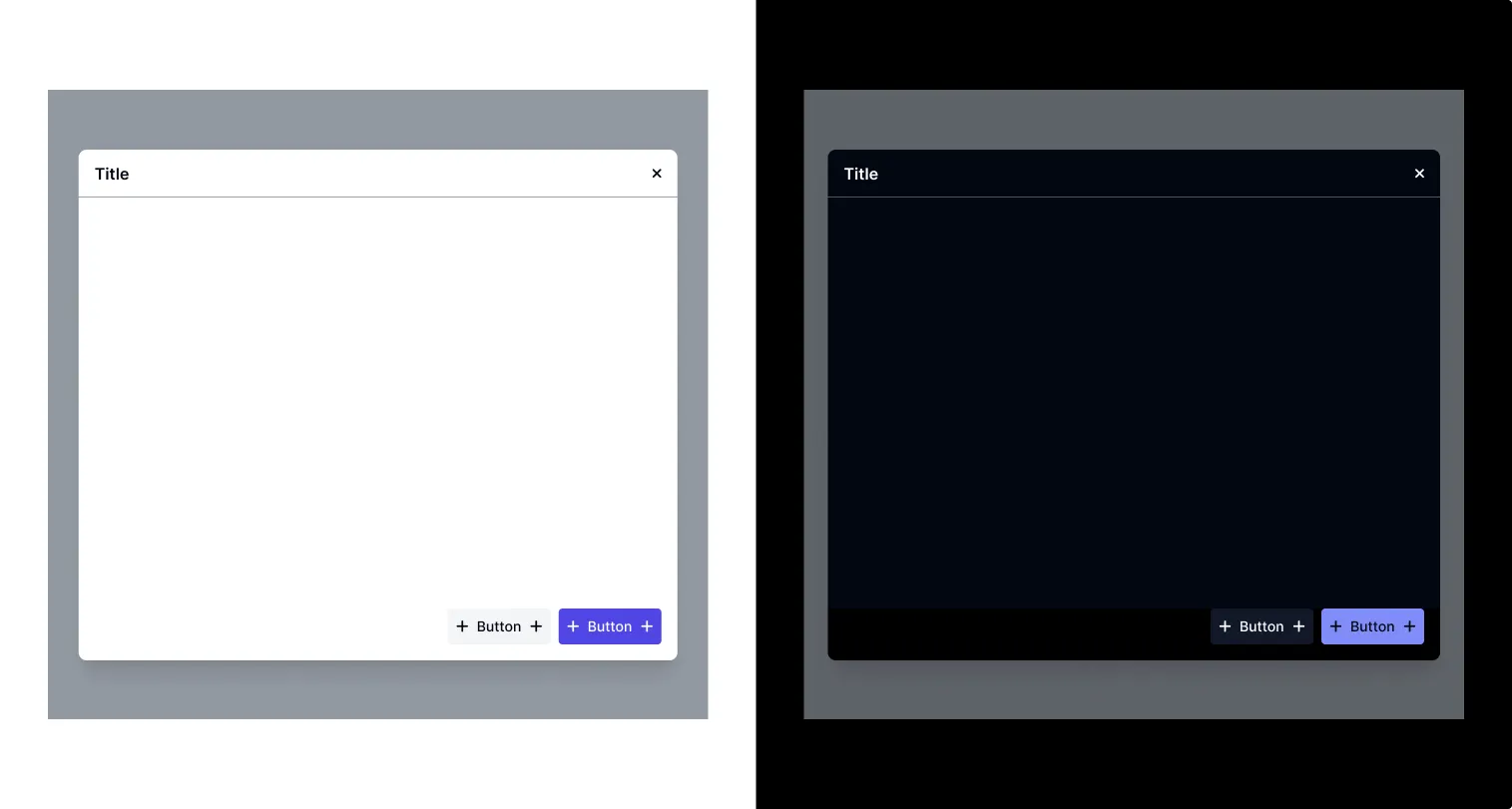 Modal - light & dark mode