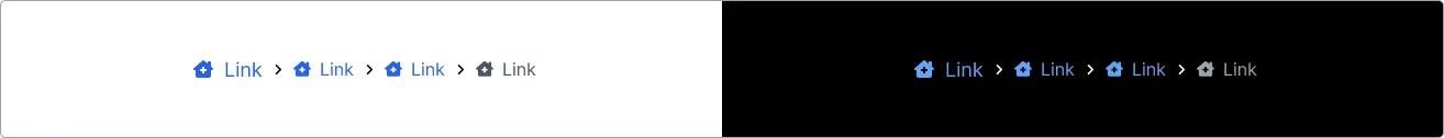 Breadcrumb - light & dark mode