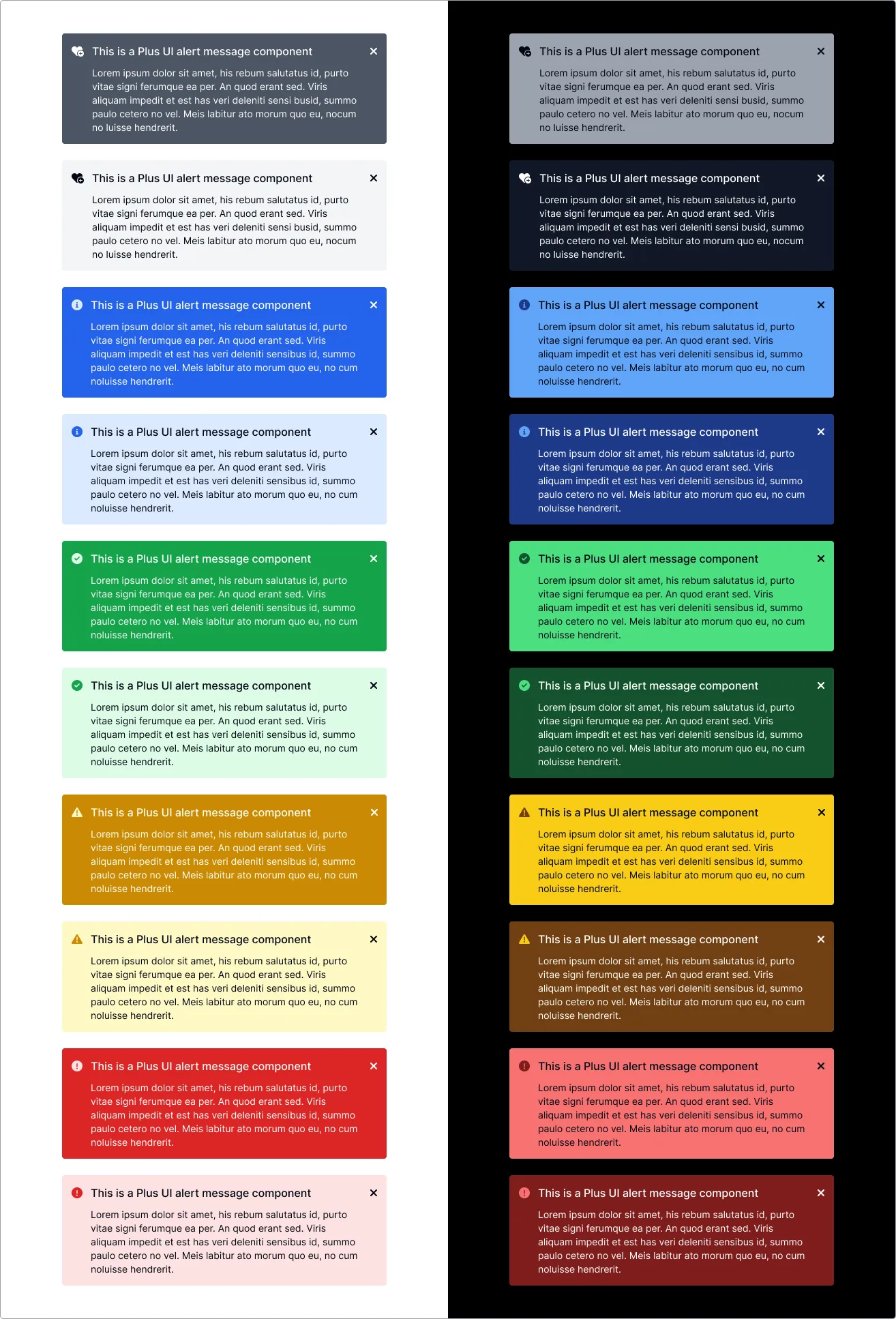 Alert - light & dark mode